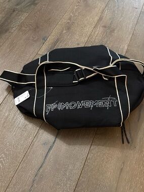 FP Movement by Free People Black Belt Bag with Cream Trim